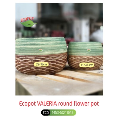 Ecopot VALERIA round flower pot